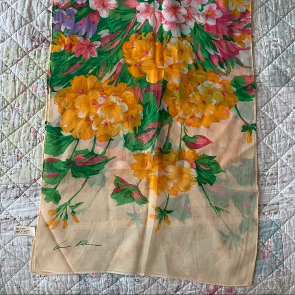 Vtg Bundle of 7 Multicolore Scarf Floral Geometric - Picture 2 of 16